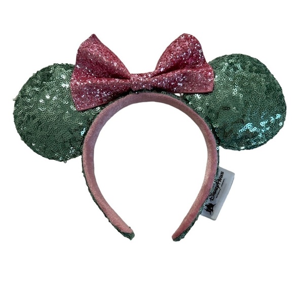 Disney Accessories - Disney Parks Pink & Mint Sequin Sugar Rush Minnie Ear Headband